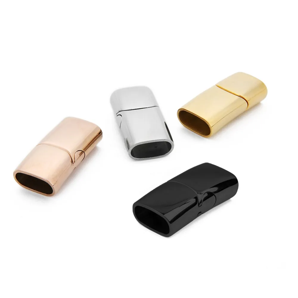 1pc Edelstahl Magnet verschlüsse Anschluss Leders chnur Magnet Spitze Schnalle Armband End kappen Armbänder Ergebnisse Schmuck – Detail 3