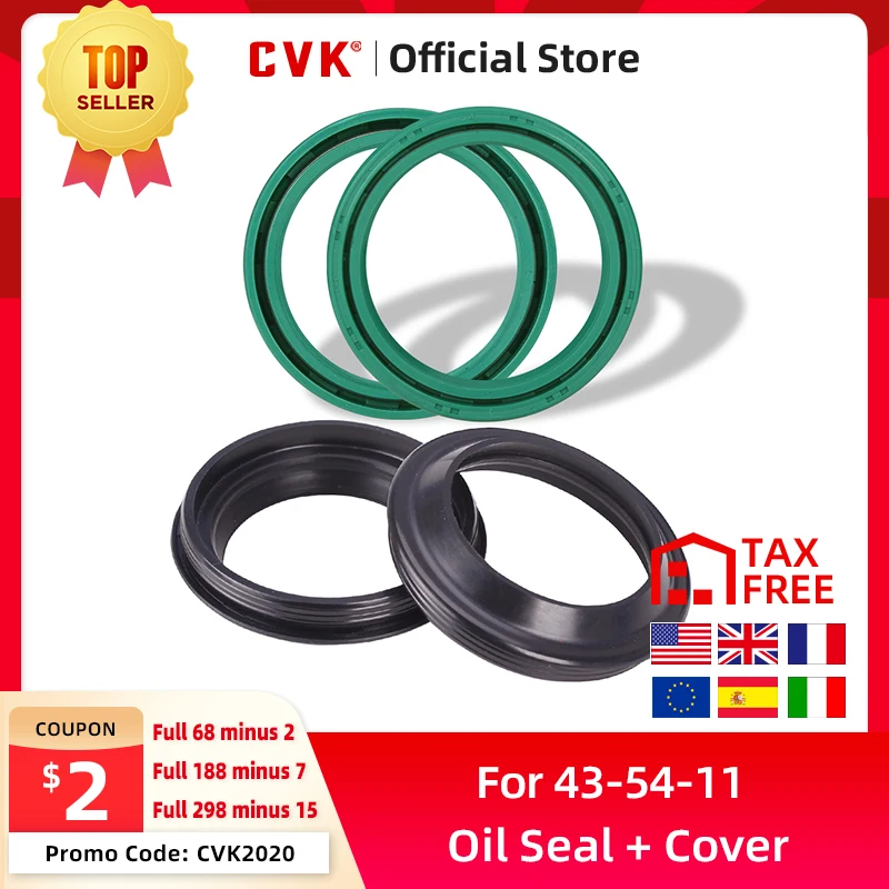 CVK 43x54 11 Front Fork Damper Oil Seal Dust Cover For Honda CBR600 CBR900 CBR1000 CR125 CBR929 CBR954 CBR600 F4i 43*54