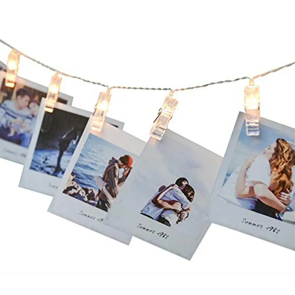 New Year's Garland Photo Clip Lamp LED String Lights Battery USB DC 5V Christmas Holiday Party Wedding Decoration Fairy Lights