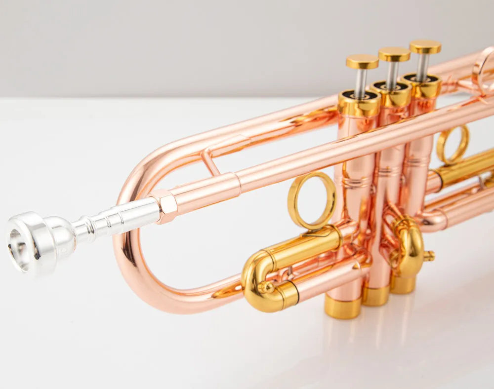 New  Rose gold Trumpet Retro copper B Flat Trumpete with Mouthpiece and Case Accessories Good Quality