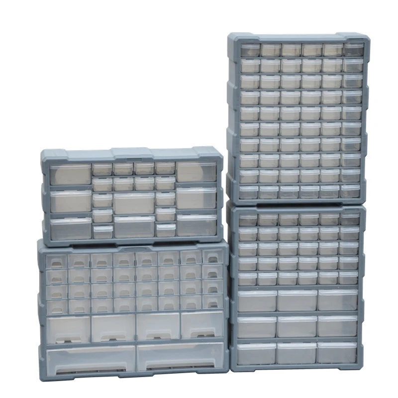 Multi-grid Drawer Type Parts Box Wall-mounted Combined Component Tool Box Building Blocks Screw Storage Box Tool Case