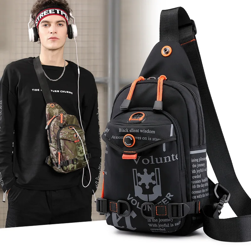 Multifunction Fashion Men Crossbody Bags Chest Pack Short Trip Chest Bag Men \'s Shoulder Bag Single