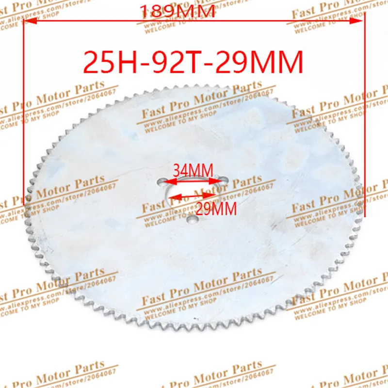 25H 55t 65t 68t 70t 80t 92t Tooth 29/54MM Rear Sprocket for 47CC 49CC Mini Moto ATV Quad Dirt Pit Pocket  2 Stroke Engine