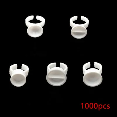 1000pcs  Plastic Disposable Microblading Tattoo Ink Cups Permanent Makeup Pigment Clear Holder Container Cap Tattoo Accessory