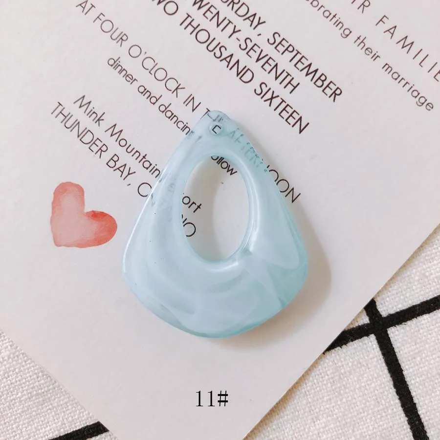 DIY Handmade Jewelry Accessories Vintage Cutout Resin Droplet Earrings Pendant Accessories Material