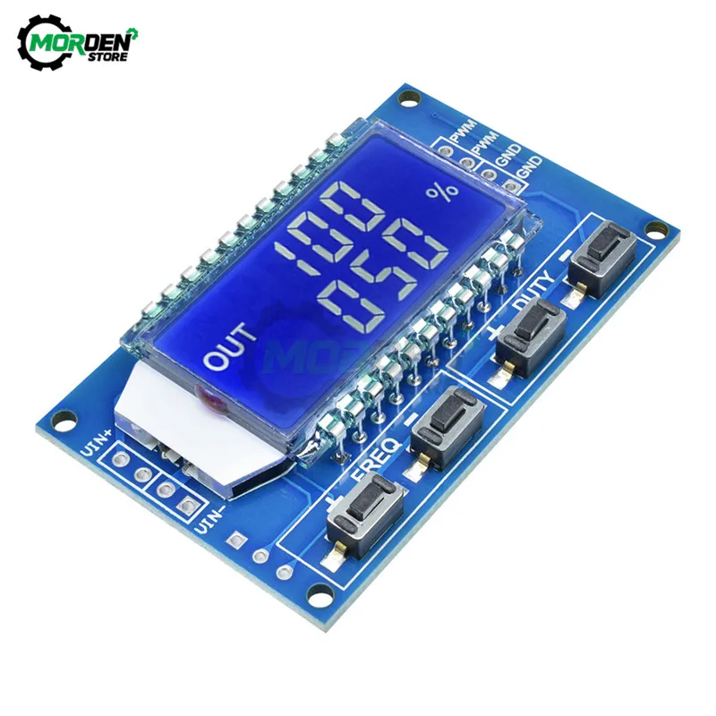 Display LCD TTL 5V DC 12V 24V del ciclo di lavoro di frequenza di impulso PWM regolabile del modulo generatore di segnale 1Hz-150Khz di alta