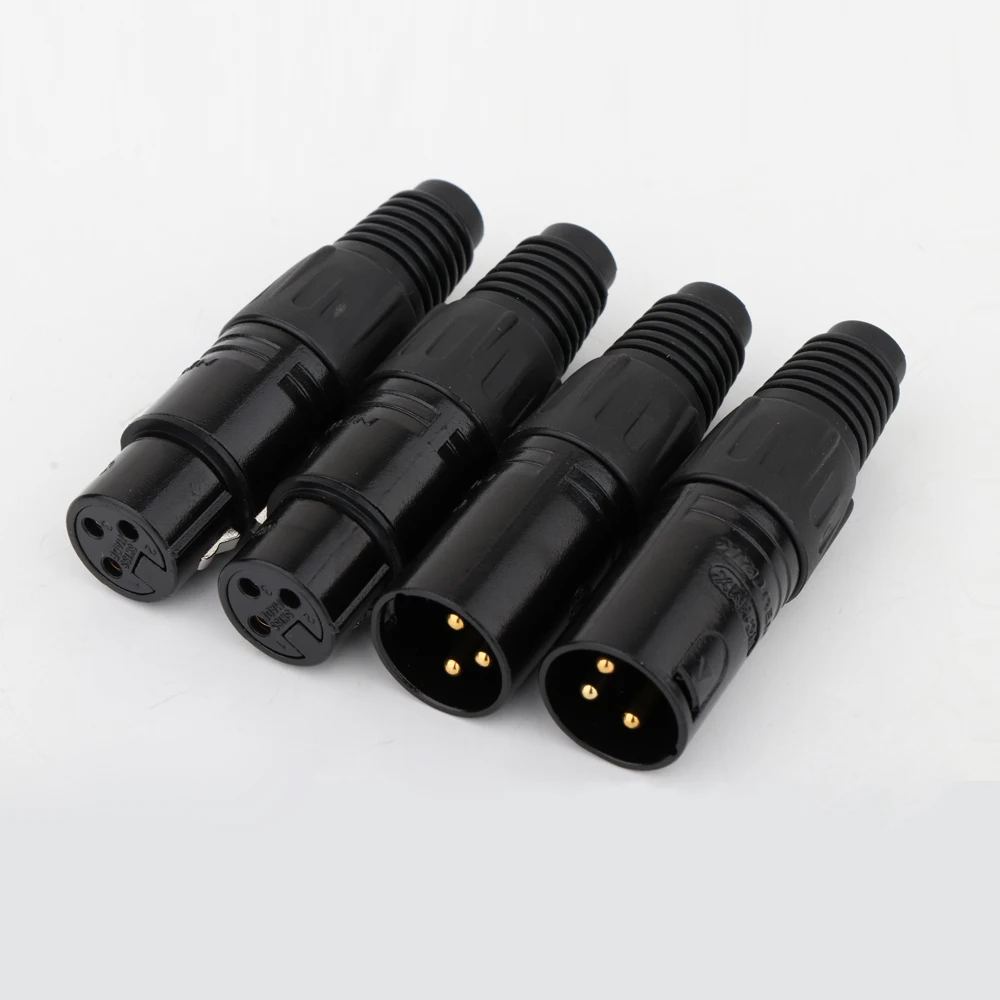 4 Teile/los XLR stecker 3pin XLR Stecker hifi DIY kabel stecker 3Pin XLR Stecker Ausgewogene Kabel HIFI XLR Stecker – Detail 6