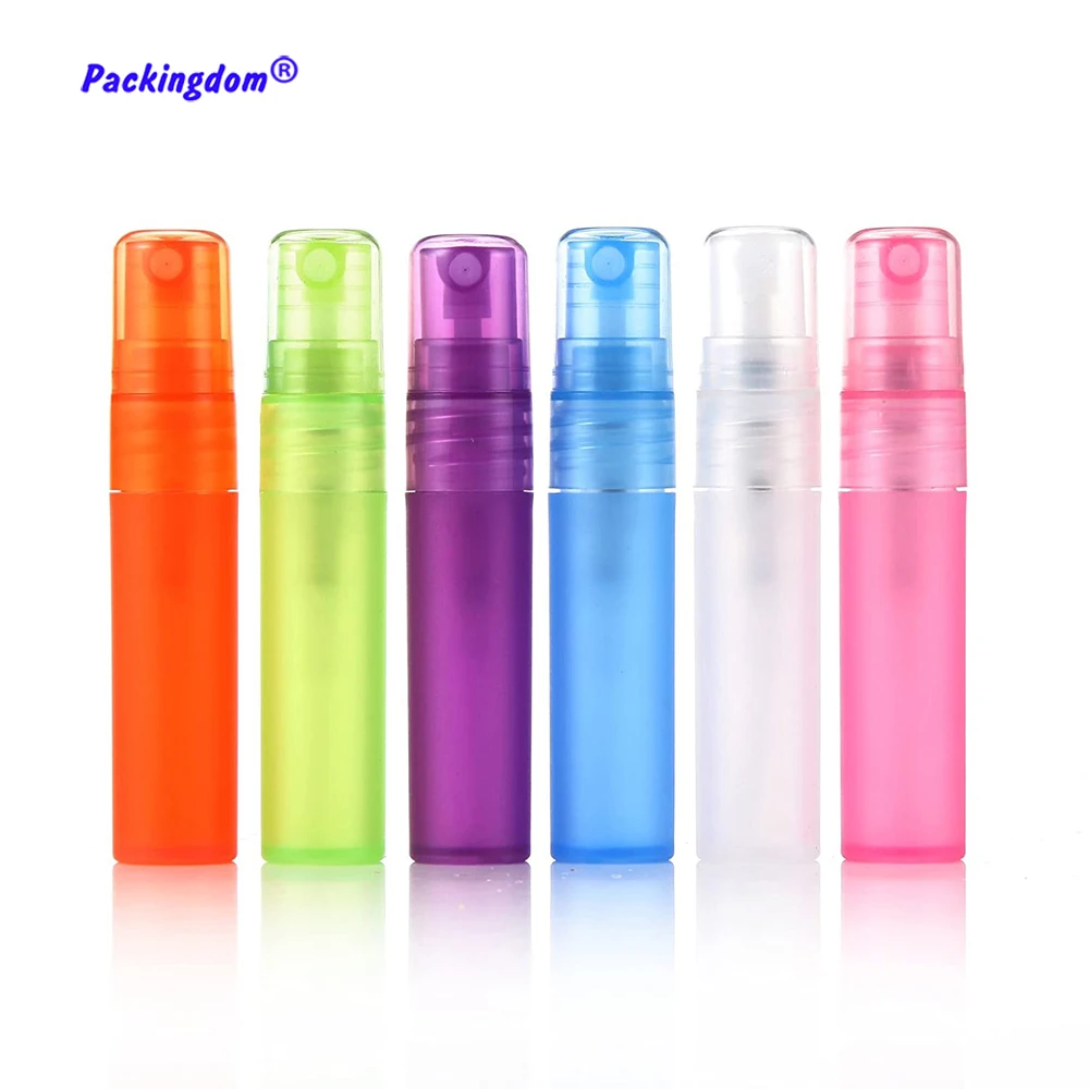 

100pcs Small Perfume Atomizer Pen Plastic Bottle Mist Spray Sample Container Empty Packaging Cosmetic Tube Sprayer Bottles 5ml