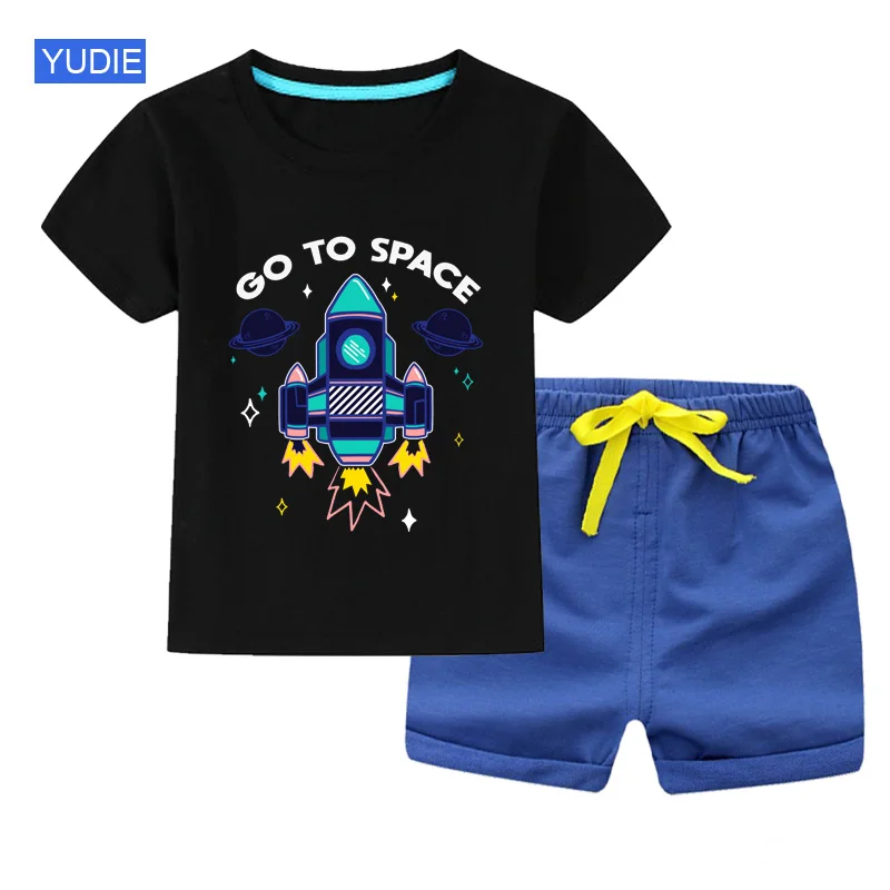 Summer Cotton Baby Boys Set Leisure Sports T-Shirt Shorts Toddler Clothing 2021 Style Boy Clothes Combo for Kids