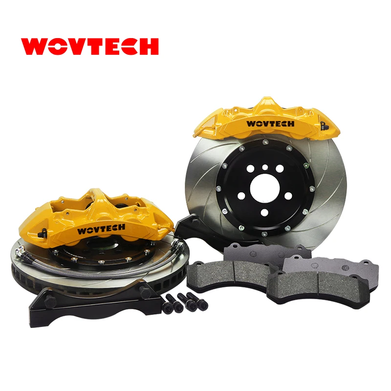 Wovtech Gt6 Brake Kit  6 Pot Big Caliper with 355*32mm Rotor Disc Kits for Golf Gti Mk7 5 Front 18 Inch Front Wheel