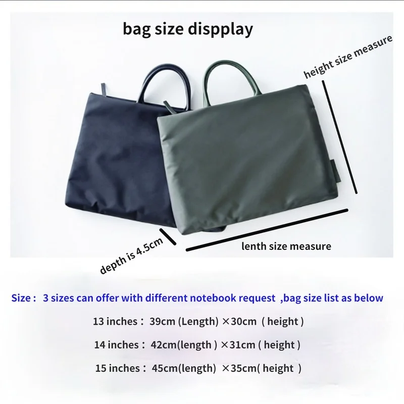 New fashion design solid color Oxford fabric with water repplent brifecase from 13-14-15.6inches size handbag  docs file OL bag