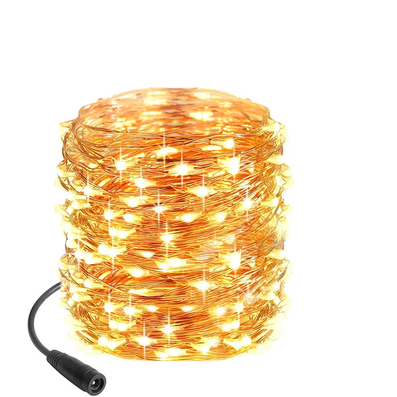 Led Fairy string lights Copper Wire waterproof LED Christmas Lights outdoor garlands DC 10M/20M/30M/50M/100M with Power Adapter