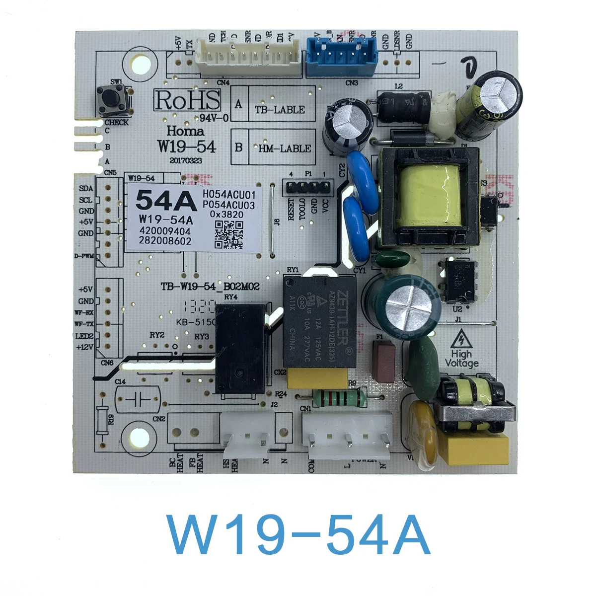 Homa W19-54A/B/C/D/E/F/G Refrigerator / Fridge Main PCB Power Control Board for Candy, Magic Chef, Super General, Frigidaire