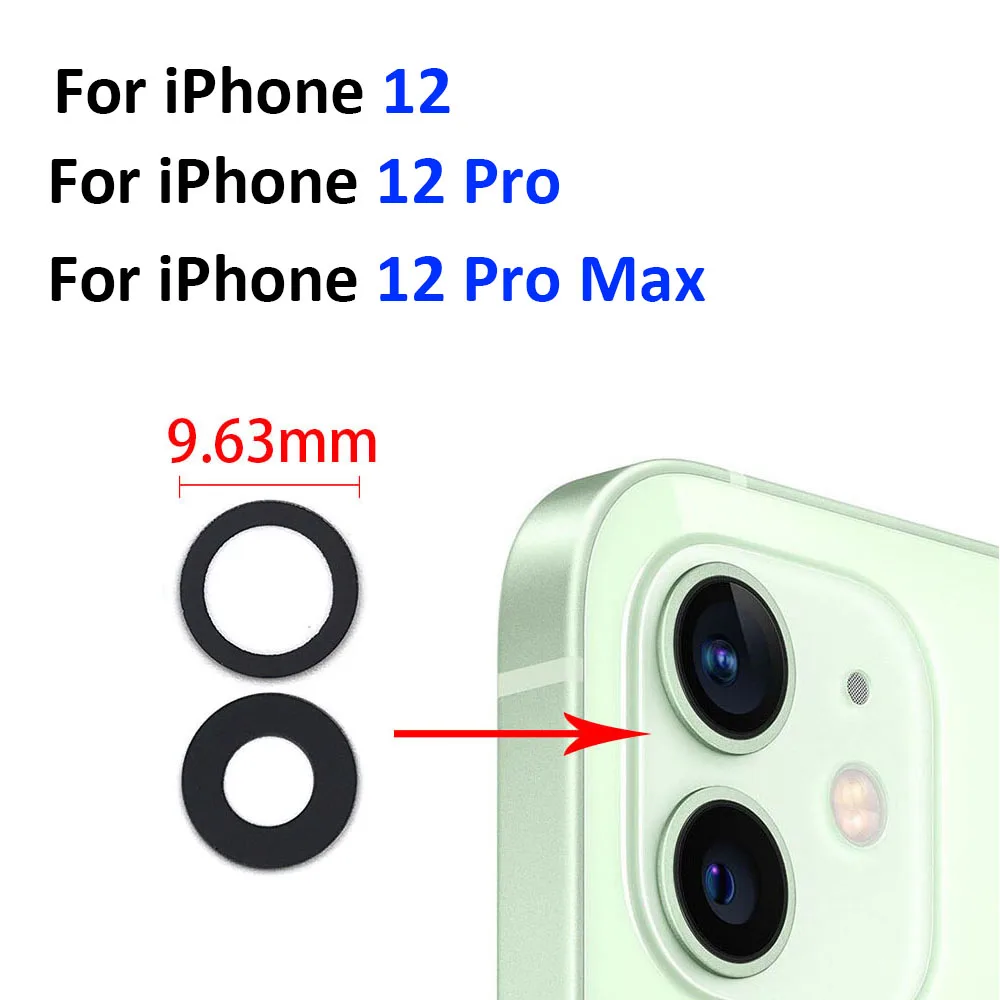 Tylny szklany obiektyw aparatu z taśmą zamienną do Iphone 11 12 Pro Max Mini X XR XS 8 7 6 6S Plus