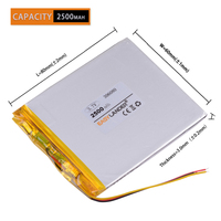 3Lines 306080 3.7V 2500mAh Rechargeable Lithium Li-ion Li Polymer Battery 306082 Batteries