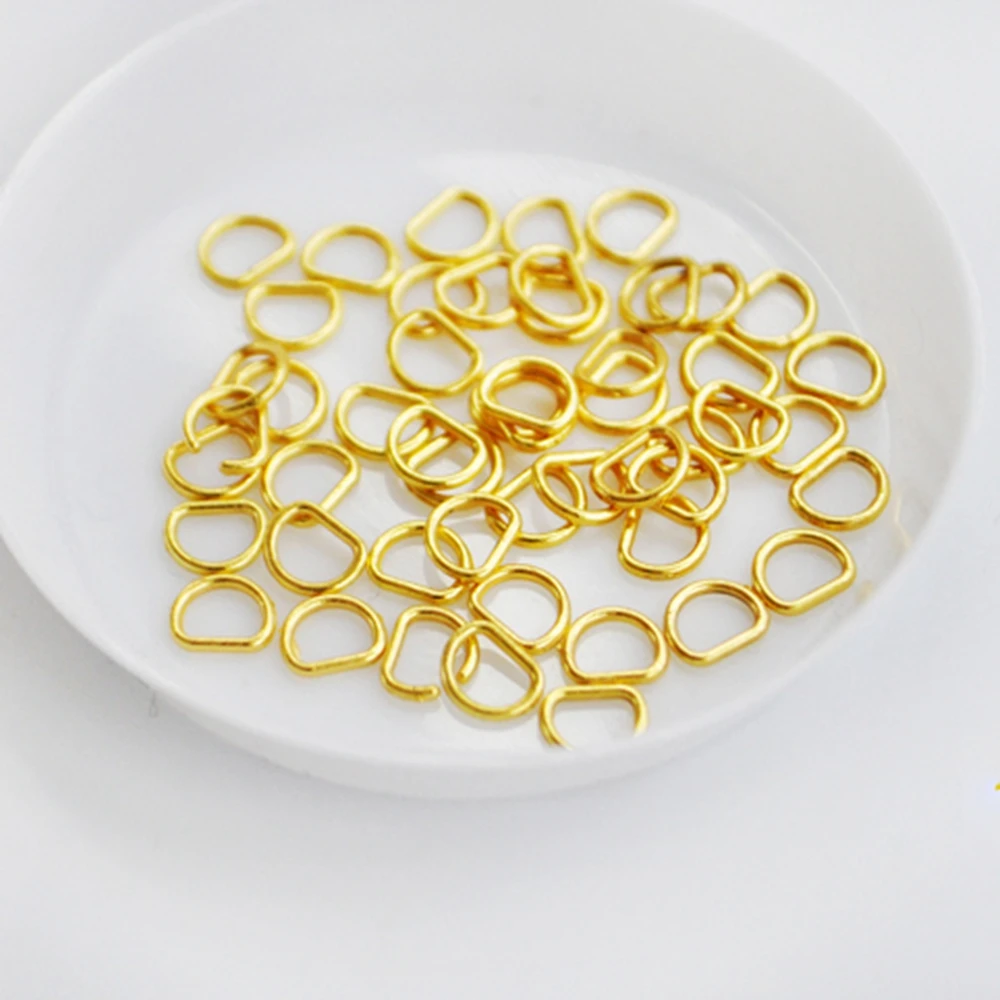 20pcs/pack 7mm Ultra-small Belt D-Buckle Doll Bags Buckles DIY Doll Buttons Shoes Super Mini Toys Dolls Accessories