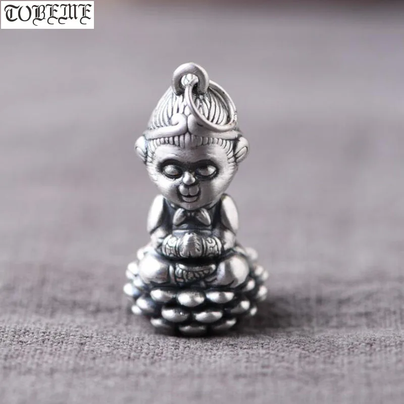 100% 999 Silver Monkey-King Pendant Wu-kong King Pendant Lucky Money Pendant