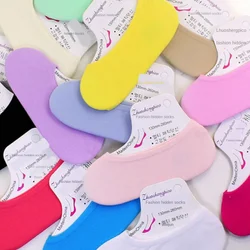 New Wholesale Baby Short Socks Candy-colored Shallow Mouth Invisible Ankle Socks Girl Elastic Silicone Solid Color Sock Cotton