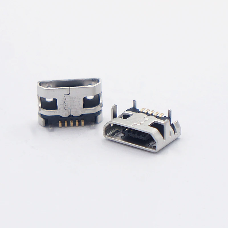 10pcs/lot Micro USB 5pin Jack Female Socket Connector OX Horn Type for Tail Charging Mobile Phone