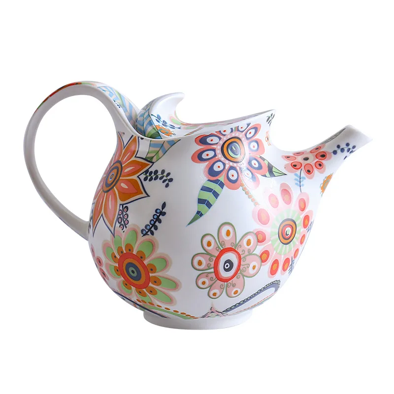 

Dielianhua series high temperature in-glaze afternoon tea ceramic teapot coffee mug cutlery set