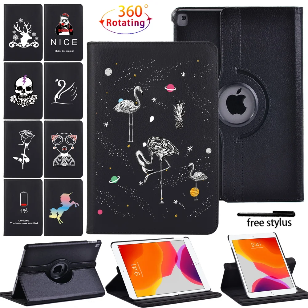 

360 Degree Rotating Folio PU Leather Case Cover for ipad 10.2 inch 2021 Tablet Case funda iPad 9th Generation Case 10.2