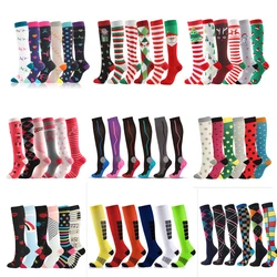 Chaussettes de compression au genou pour hommes et femmes, chaussettes de sport de course, varices, œdème ty.com, 30 MmHg, 3 paires, 6/7 paires par paquet, livraison directe