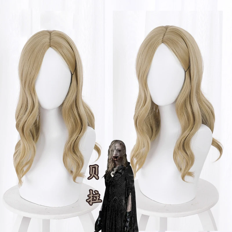 Games Lady Dimitrescu Vampire Alcina Bela Cassandra Daniela Cosplay Wigs 45cm Long Wig Woman Carnival Party Witch Headdress Prop