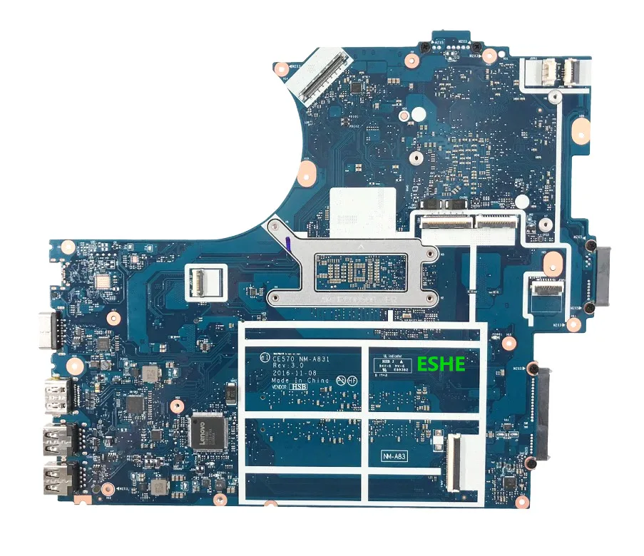 CE570 NM-A831 For Lenovo ThinkPad E570 Laptop Motherboard with I3 I5 I7 CPU UMA GTX940M or GTX 950M 2GB GPU 01EP403 01EP400