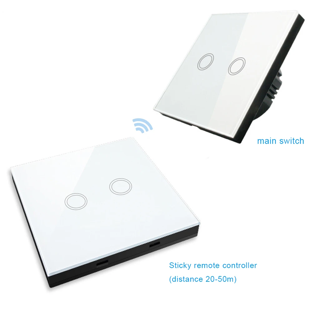 RF 433 433 mhz Interruttore tattile per luce da parete 1 gang 2 gang 3 gang Sensore RF433 wireless Interruttore tattile per telecomando Standard UE