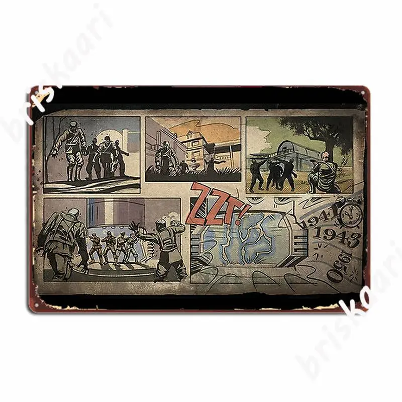 Zombies Loading Screen Comic Metal Sign Cinema Living Room Home Personalized Painting Décor Tin Sign Poster