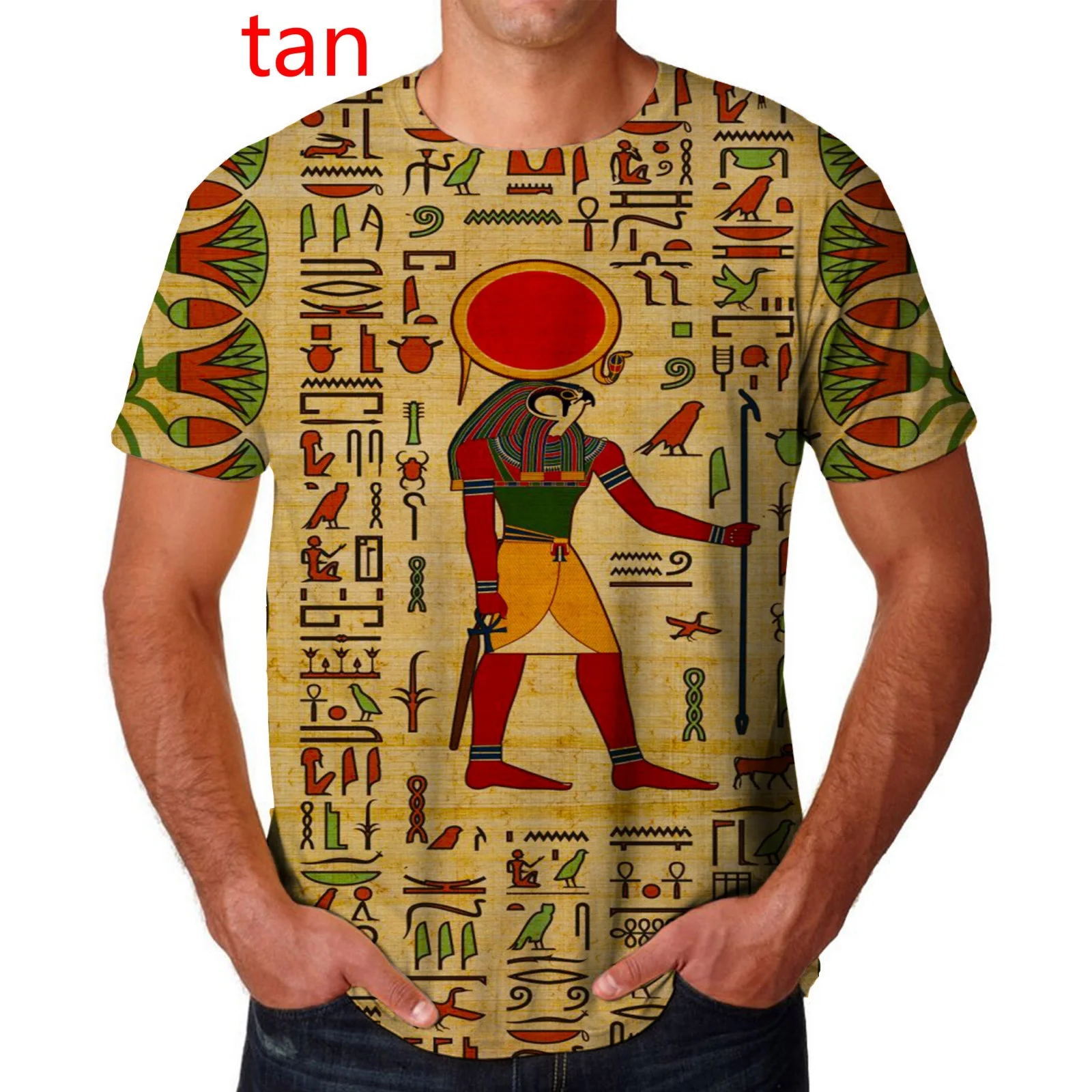 2021 Newest Ancient Egypt Harajuku Pharaoh Anubis 3d Printed T Shirt Casual Retro Culture Tee Funny Short Sleeve Tops