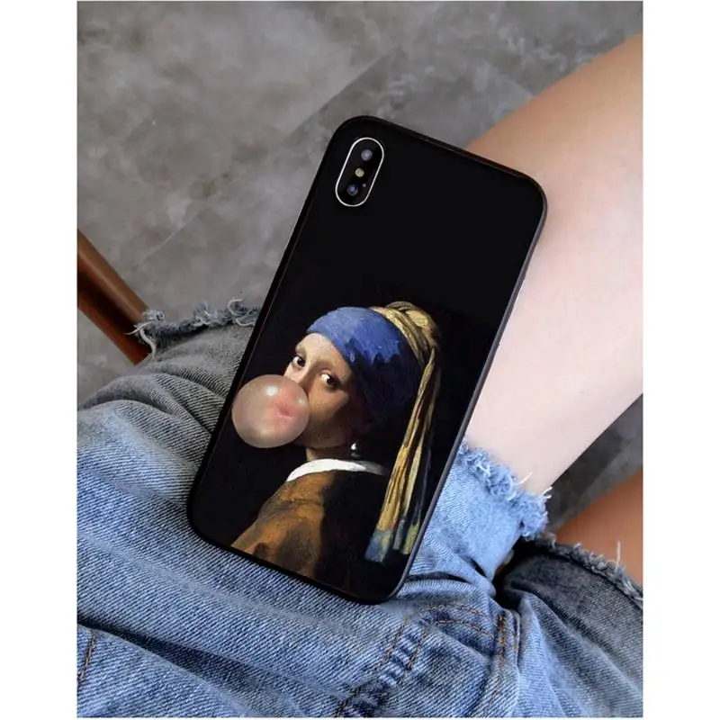 YNDFCNB Girl With A Pearl Earring Vermeer Phone Case for iphone 11 Pro Max X XS MAX 6 6s 7 8 plus 5 5S 5SE XR SE2020