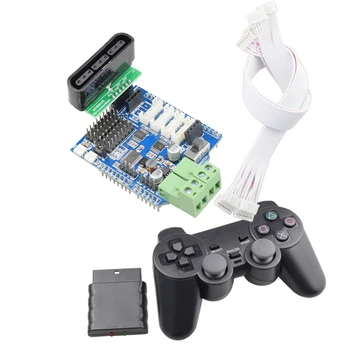 Wireless Gamepad for PS2 Controller + 4 Channels Motor Driver Servo Expansion Board for Arduino UNO R3 Mecanum Wheel Robot