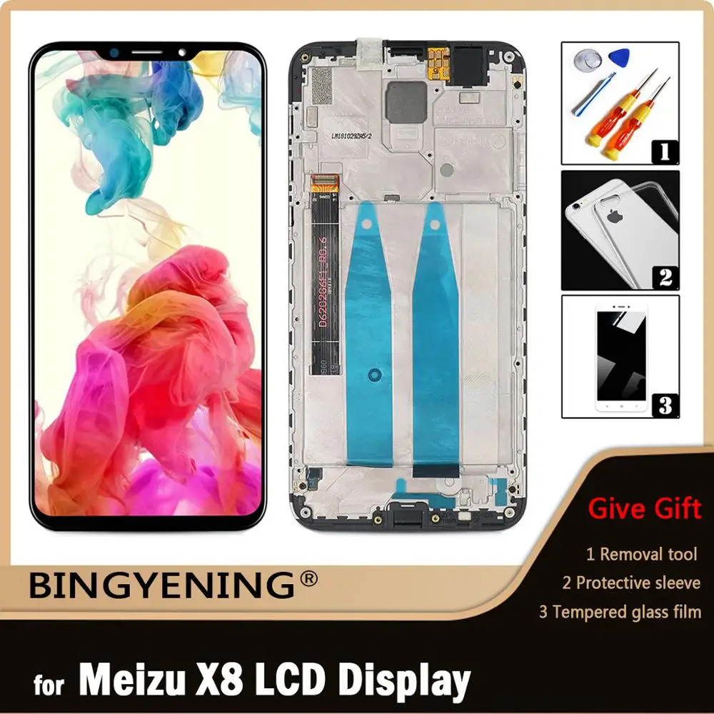 

Original For Meizu X8 LCD Display Screen Touch Digitizer Assembly For 6.2 inch Meizu X8 With Frame Replace