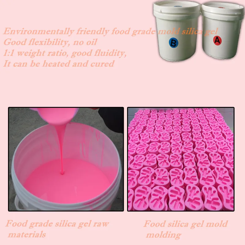 

Food grade liquid silicone pink mold silicone natural mold silicone room temperature curing liquid silicone