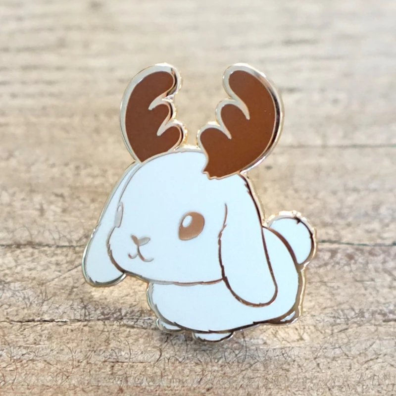 

Cute Creative Christmas Elk Cartoon Jackelope Hard Enamel Badge Brooch Creative Backpack Lapel Pin Gift Brooch Fan Party Jewelry