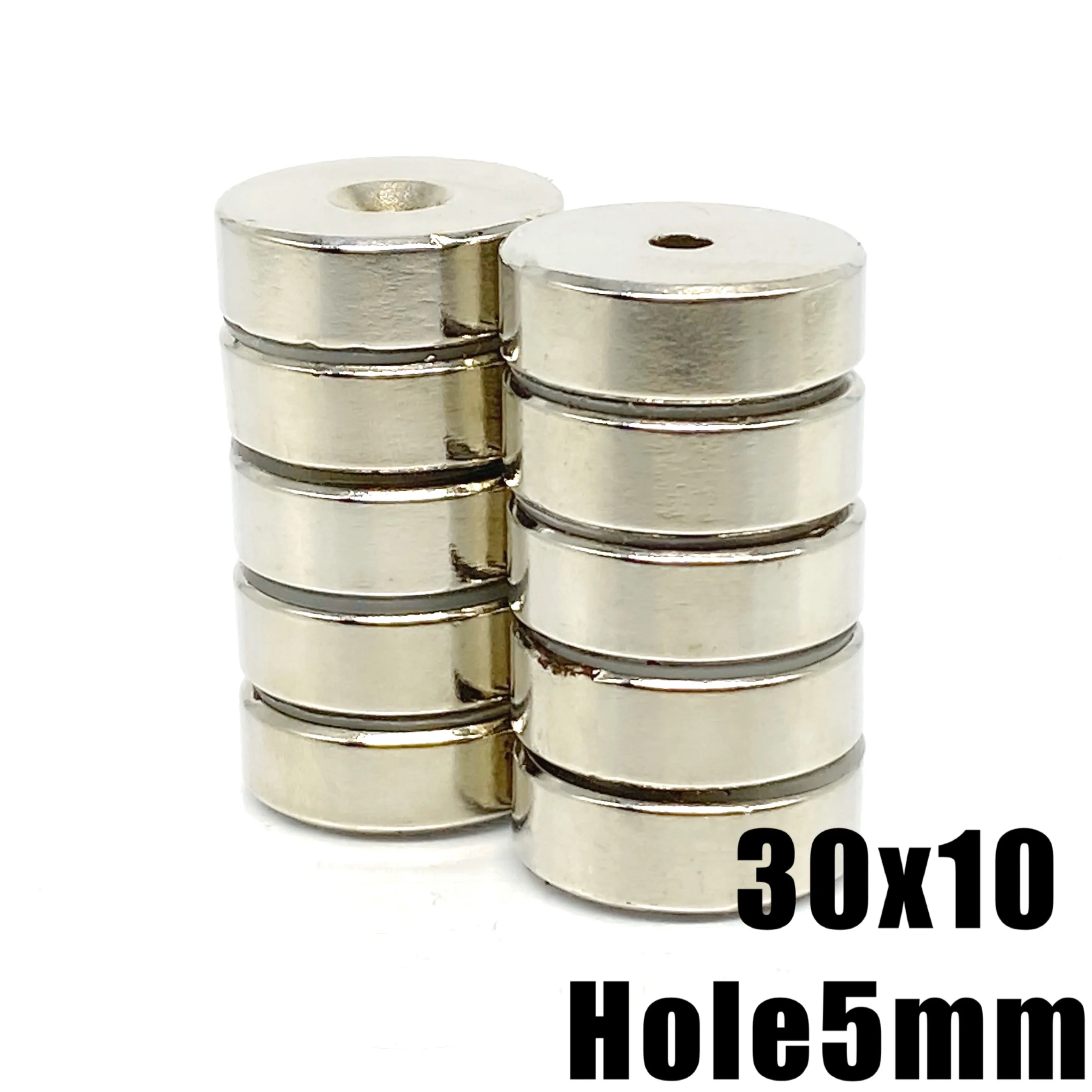 1~20pcs 30x10-5 N35 Powerful Magnets 30*10 mm Hole 5mm Permanent Round Countersunk Neodymium Magnetic Magnet 30X10-5mm 30*10-5mm