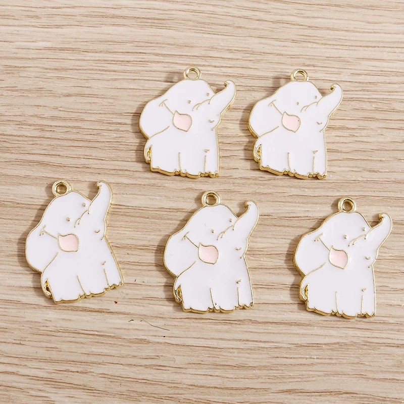 10 Stück Cartoon-Tier-Charms für die Schmuckherstellung, Emaille, Panda, Kaninchen, Katze, Hund, Elefant, Charms-Anhänger für Halsketten, Ohrringe, Geschenk – Detail 21