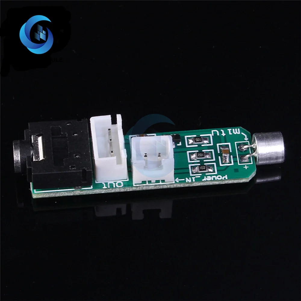 Microfone Módulo Amplificador de Circuito, DC, 1.5-5V, 3P Terminal, 3.5mm, Placa Amplificadora de Áudio
