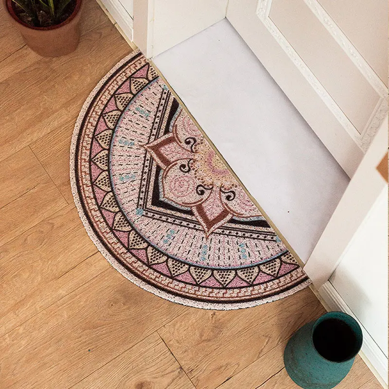 

Nordic Retro PVC Silk Loop Entrance Doormats Carpets Rugs Home Bath Living Room Floor ​Kitchen Hallway Non-Slip Custom Home Mats