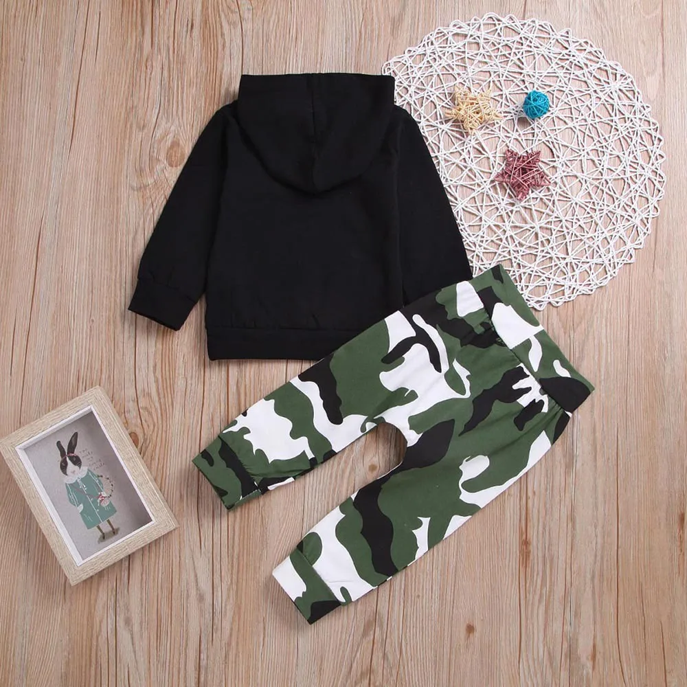 Newborn Baby Boys Clothes Spring Long Sleeve Sweatshirts +Camouflag Pants Baby Outfit Tracksuit Fall Boy Clothing 6 12 18 24 M