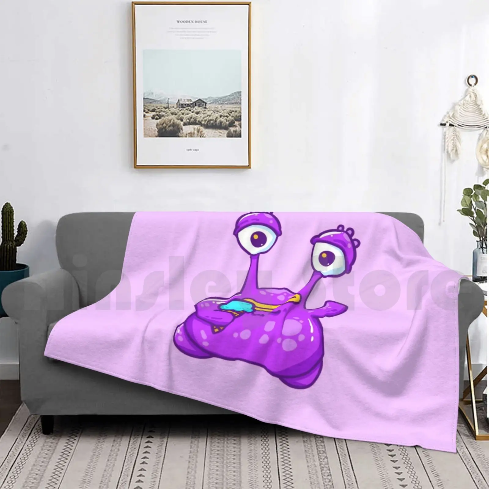 الأرجواني الوحش مضحك بطانية أزياء مخصصة مضحك الأرجواني الوحش لطيف الأخضر الحب ميمي الوردي متعة الرعب أنيمي