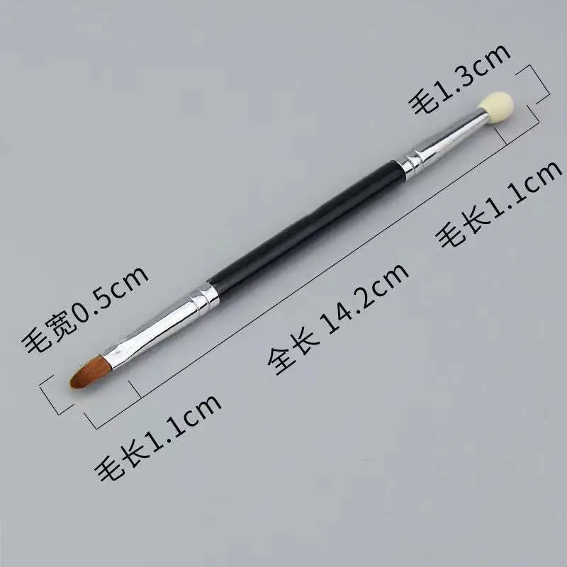 1pc corretivo pincéis de maquiagem esponja detalhe pontiagudo sombra maquiagem pincel cobrir salpicos precisão duplo terminou ferramentas de beleza