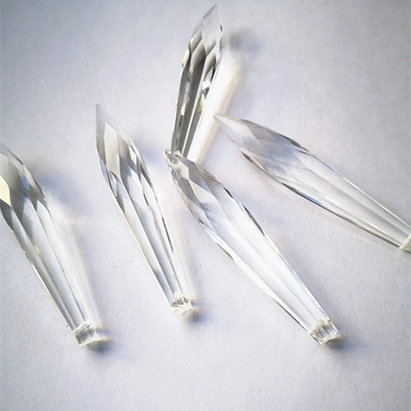 

Top Quality 20pcs 76mm Clear K9 Crystal Faceted Icicle U-drops Chandelier Pendants (Free Jump Rings) Crystal Beads Curtain Parts