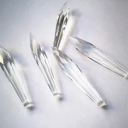 Top Quality 20pcs 76mm Clear K9 Crystal Faceted Icicle U-drops Chandelier Pendants (Free Jump Rings) Crystal Beads Curtain Parts