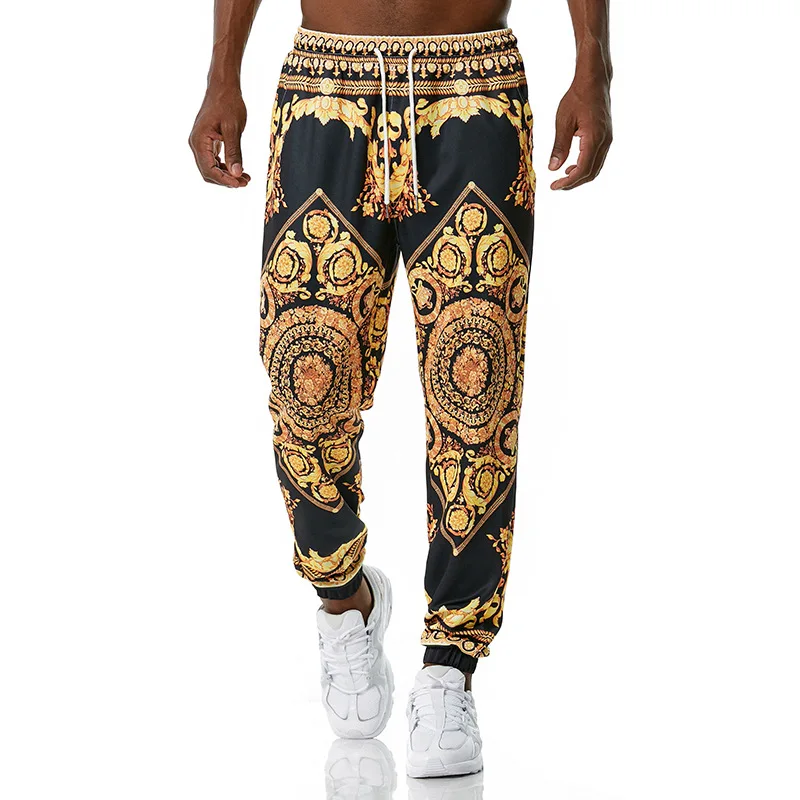 Luxury Men Joggers Sweatpant 3D Floral Print Trousers Jogging Pants Men Casual Hip Hop Streetwear Sports Trousers Male 2025