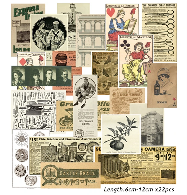 Old Poster Planet Map Stickers Junk Journal Planner Stickers Scrapbooking Vintage Card Decorative Sticker DIY Craft Photo Albums