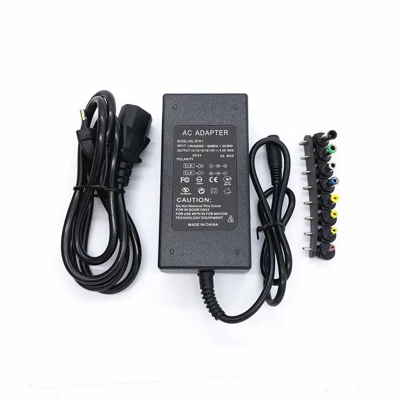 DC 12V/15V/16V/18V/19V/20V/24V 4A 5A 96W 100W AC Universal Power Adapter Charger