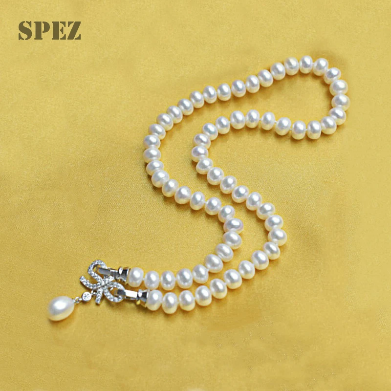 Natural  Pearl Sets 100%Real Freshwater Pearl Pendant Necklace Bracelet For Women Jewelry Fashion Gift SPEZ