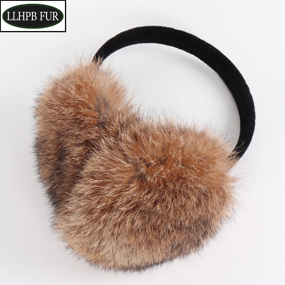 Nova chegada das mulheres inverno real pele de coelho earmuffs meninas quente pelúcia pele de coelho earflaps térmica senhora natural pele de coelho earmuff